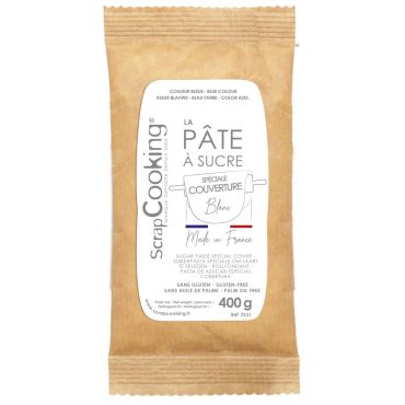 Pâte à sucre de couverture blanche 400g, idéale pour décorer les gâteaux | jourdefete.com