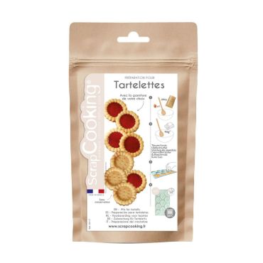 Préparation pour tartelettes ScrapCooking 280 g sans conservateur, sachet kraft pour réaliser des fonds de tartelettes maison | jourdefete.com Préparation pour tartelettes ScrapCooking 280 g sans conservateur, sachet kraft pour réaliser des fonds de tartelettes maison | jourdefete.com