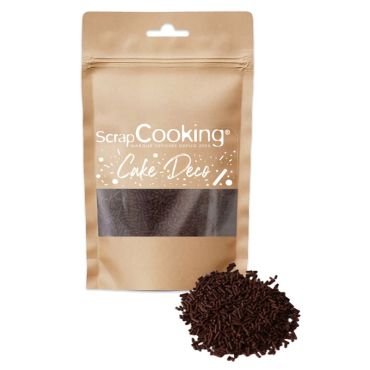 Vermicelles en chocolat noir pour décoration pâtissière | jourdefete.com