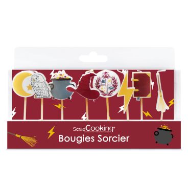 Lot de bougies sorcier pour une décoration de gâteau enchantée | jourdefete.com