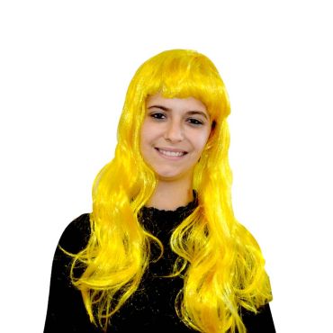Perruque blonde Party chic - Jaune