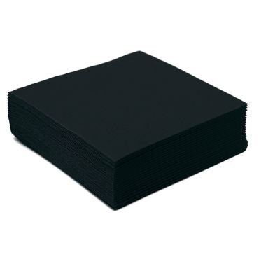 50 Petites Serviettes Microgaufrées - Noir