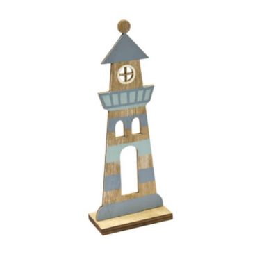 Petite Décoration Phare Marin en Bois - Bleu | jourdefete.com Petite Décoration Phare Marin en Bois - Bleu | jourdefete.com