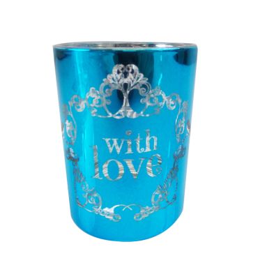 Photophore Vintage With Love Turquoise