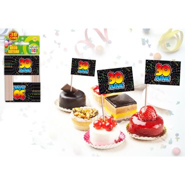 12 Pics Décoration de Gâteau - "30aine" 12 Pics Décoration de Gâteau - "30aine"