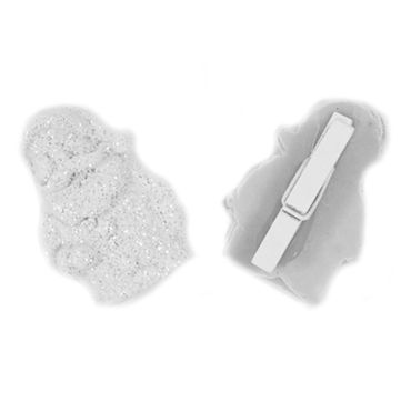 6 Pinces Père Noël Blanc