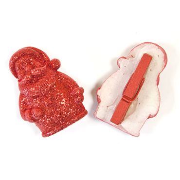 6 Pinces Père Noël Rouge 6 Pinces Père Noël Rouge