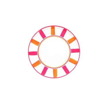 Assiettes en carton Pink Lemonade blanches orange et framboise 18 cm | jourdefete.com Assiettes en carton Pink Lemonade blanches orange et framboise 18 cm | jourdefete.com
