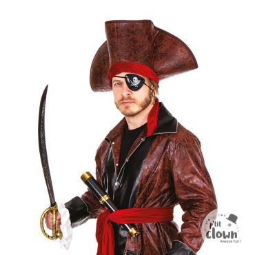 Accessoires pirate avec cache-œil et boucle d'oreille | jourdefete.com