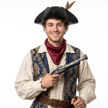 Pistolet de pirate factice 40 cm avec décorations anciennes | jourdefete.com