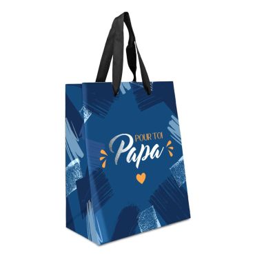 Pochette cadeau Pour Toi Papa bleue et élégante | jourdefete.com