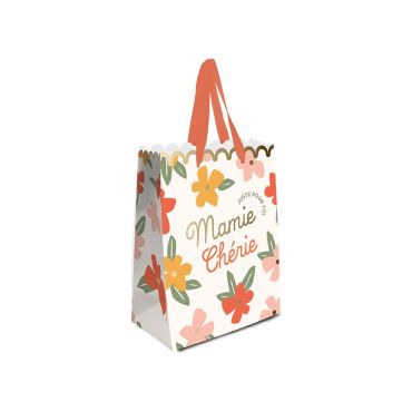 Pochette cadeau "Mamie Chérie" (modèle moyen) avec un design floral doux | jourdefete.com Pochette cadeau "Mamie Chérie" (modèle moyen) avec un design floral doux | jourdefete.com