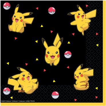 Craquez pour ce lot de 16 serviettes à l'effigie de Pokémon pour l'anniversaire de votre enfant | jourdefete.com