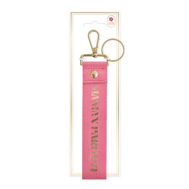 Porte-clés rose lanière "Maman Parfaite" doré pour fête des mères | jourdefete.com