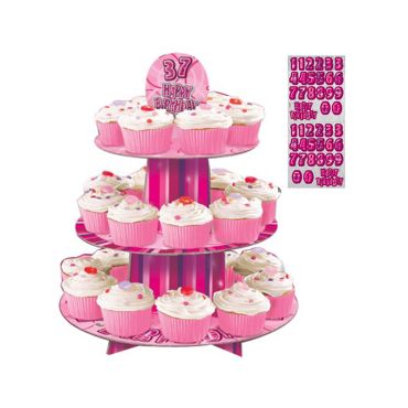 Présentoir à CupCakes "Glitz" Rose Personnalisable Présentoir à CupCakes "Glitz" Rose Personnalisable