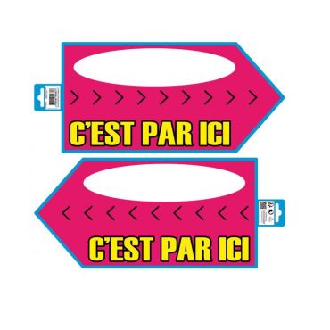 Panneau Flèche Directionnelle - Rose