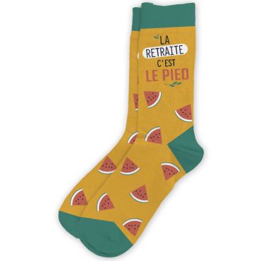 paire de chaussettes la retraite c'est le pied | jourdefete.com