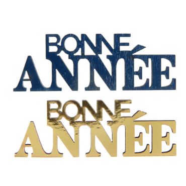 Décorations à parsemer "Bonne Année" en bleu et or scintillants | jourdefete.com