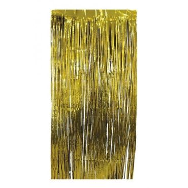 Rideau à lamelles dorées pour décors de fête | jourdefete.com