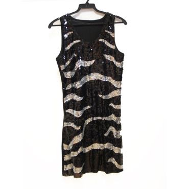 Déguisement Disco Robe Zébrée Luxe - Dreamiz