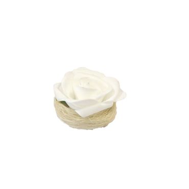 rose sur support abaca couleur rose ou blanc | jourdefete.com