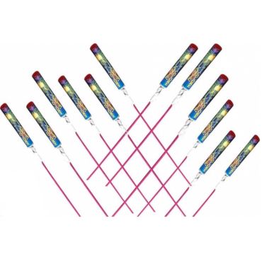 Sachet de 12 Fusées Sifflantes Multicolores | JOURDEFETE.COM
