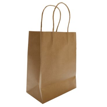 Sac cadeau kraft avec poignées torsadées 18x23x10 cm | jourdefete.com
