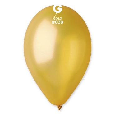 10 ballons métallisés 30 cm doré| jourdefete.com