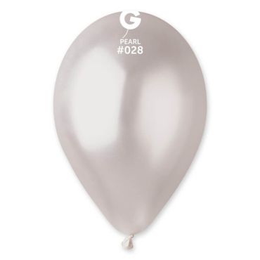 50 ballons métallisés 30 cm perle | jourdefete.com