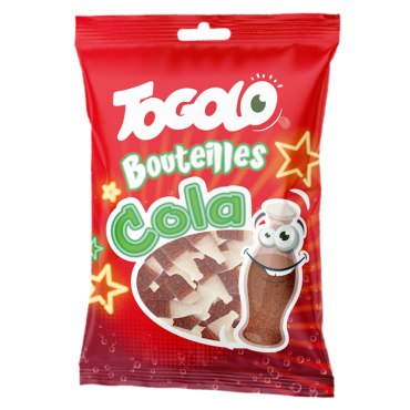 Bonbons bouteilles goût cola acidulé Togolo 125g | jourdefete.com