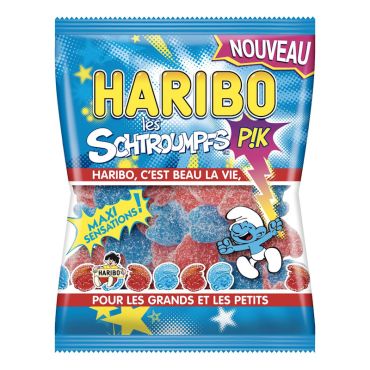 Bonbons Haribo Les Schtroumpfs Pik acidulés | jourdefete.com