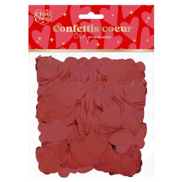 Sachet de confettis de cœurs rouges | jourdefete.com