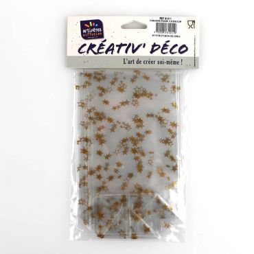 Lot de 6 Sachets à Friandises Etoiles Dorées