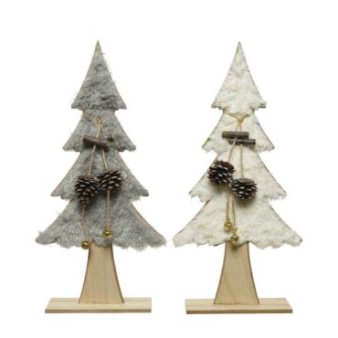 sapin en bois sur socle polaire de 40 cm couleur au choix | jourdefete.com