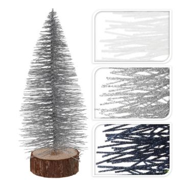 sapin de table couleur au choix sur tronc en bois | jourdefete.com