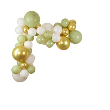 Kit Arche de 56 Ballons La Sauge Green Crème, Vert Sauge et Or