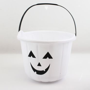 Seau à Bonbons Blanc - Citrouille Fantôme
