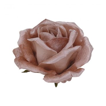 Tête de rose en velours Rose Poudré pour une décoration élégante | jourdefete.com