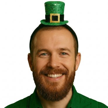 Serre-tête Saint-Patrick avec haut-de-forme vert | jourdefete.com