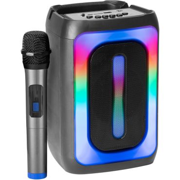 Enceinte Bluetooth 100W avec éclairages LED et micro sans fil | jourdefete.com