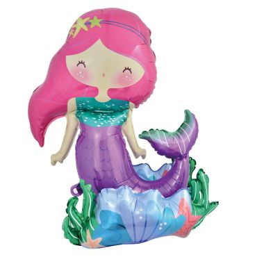 Ballon 3D Sirène rose et violette pour décoration de fête | jourdefete.com Ballon 3D Sirène rose et violette pour décoration de fête | jourdefete.com