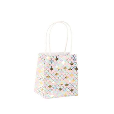 4 sacs cadeaux sirène pastel