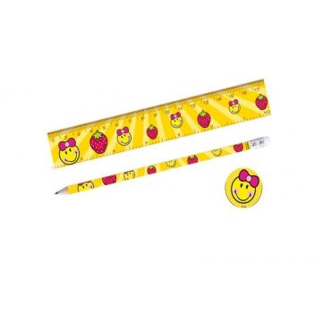 set de papeterie collection smiley 4 pièces | jourdefete.com
