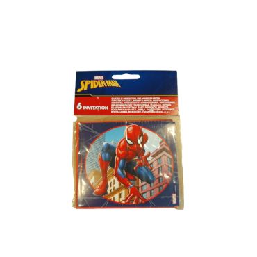 6 cartes et enveloppes invitation anniversaire spiderman