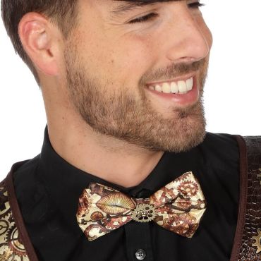 Nœud Papillon Steampunk - Rouages Marron | jourdefete.com