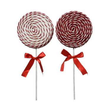 sucette mousse candy de Noël couleur au choix de 36 cm | jourdefete.com