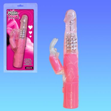Vibromasseur "Lapin Plaisir Max" - Rose