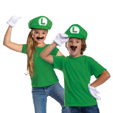 Une casquette, une moustache et une paire de gants pour votre enfant puisse incarner le célèbre Luigi | jourdefete.com