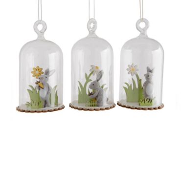 Suspension-Paques-Lapin-Cloche-Verre|jourdefete.com Suspension-Paques-Lapin-Cloche-Verre|jourdefete.com
