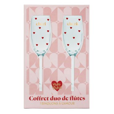 Un duo de flûtes à champagne à offrir le jour de la Saint-Valentin | jourdefete.com